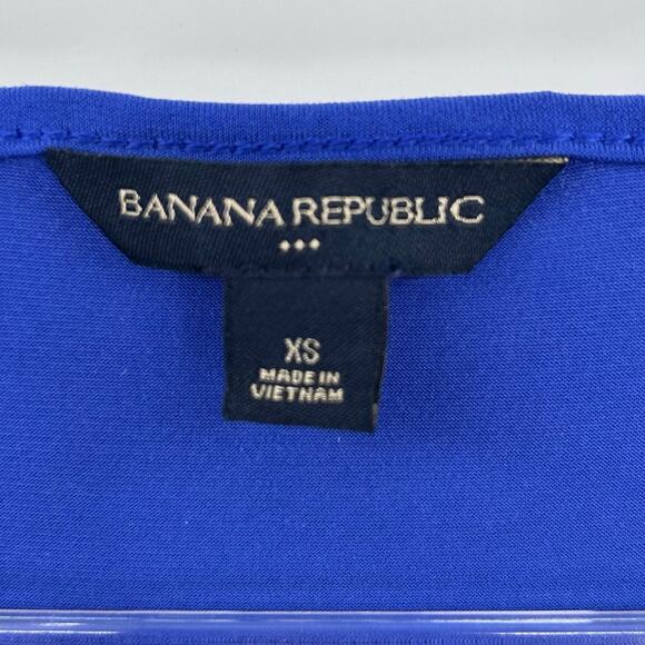 Banana Republic Cobalt Blue Ponte Shift Dress Cut Out Neck Womens Size XS - Picture 6 of 11